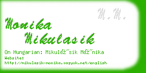 monika mikulasik business card